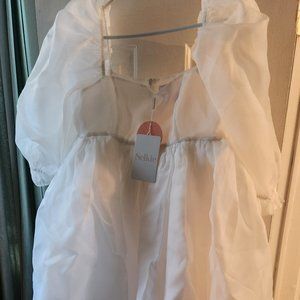 Selkie Ivory Puff Dress